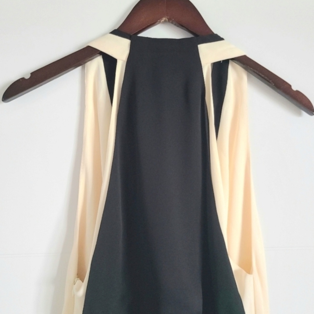 Valentino Two-Tone Ruched Waist Gown, Ivory | Black, Size 6, NWT - Picture 9 of 16